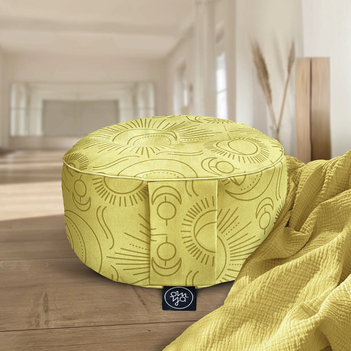 Design yoga cushion - Rising Sun & Moon