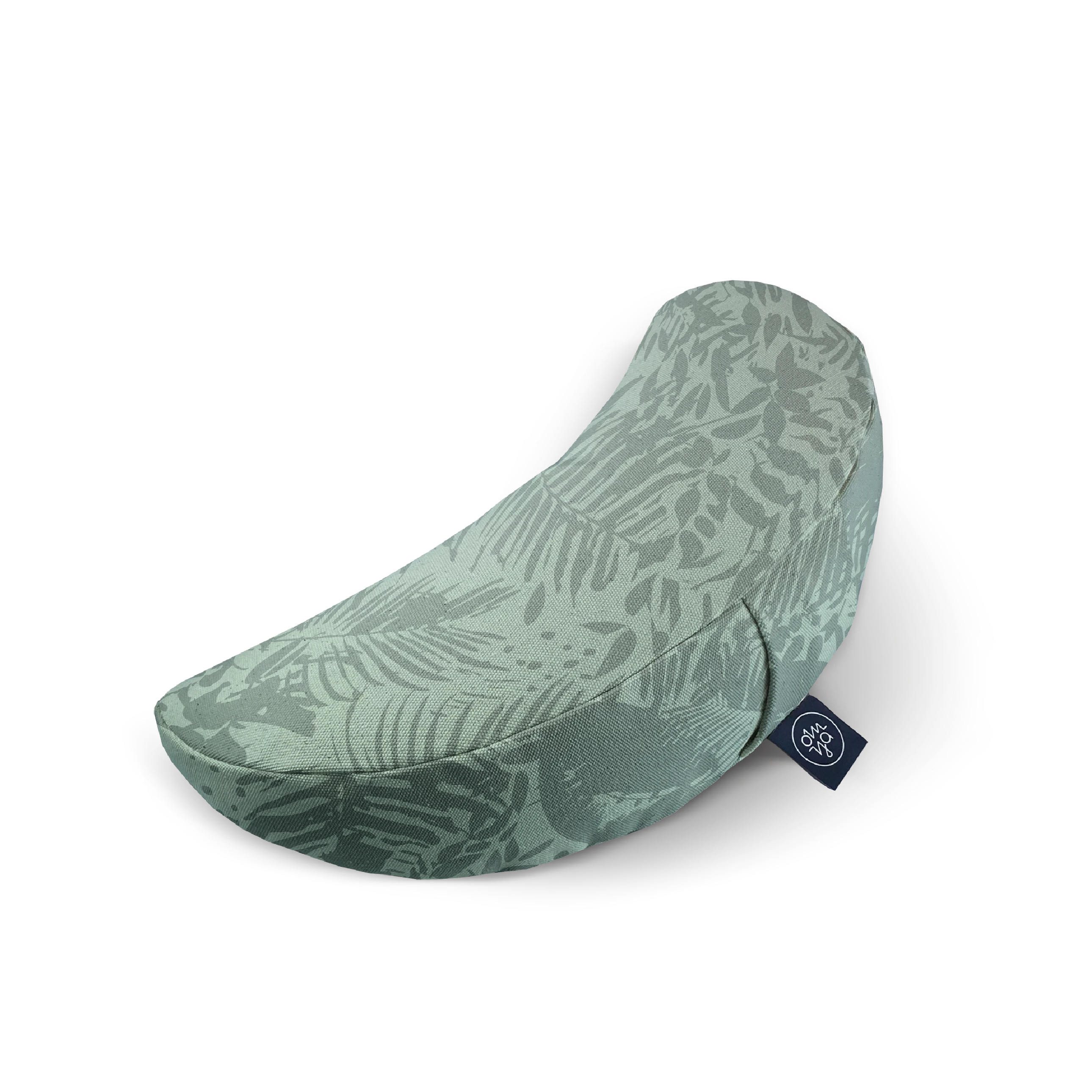 Design Yoga Half Moon Cushion - Green Botanic