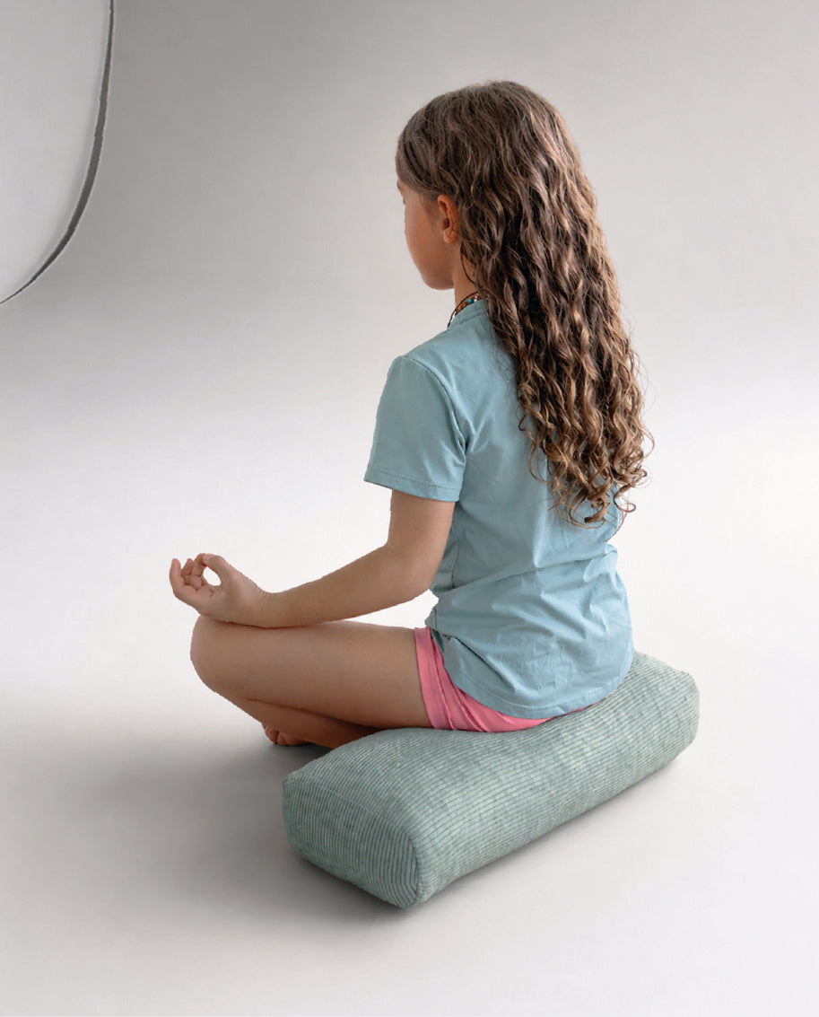Children's Yoga Bolster - Aqua Cord